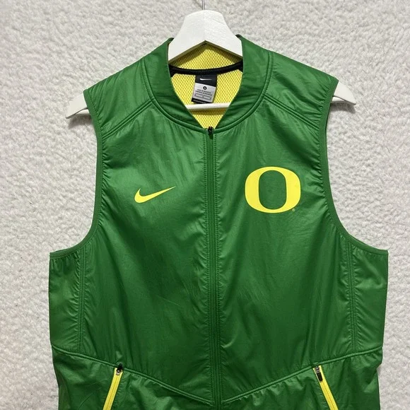 Nike Men's Vest Size M Team Issue Oregon Ducks Hyper Elite Full‎ Zip Green - Picture 4 of 16